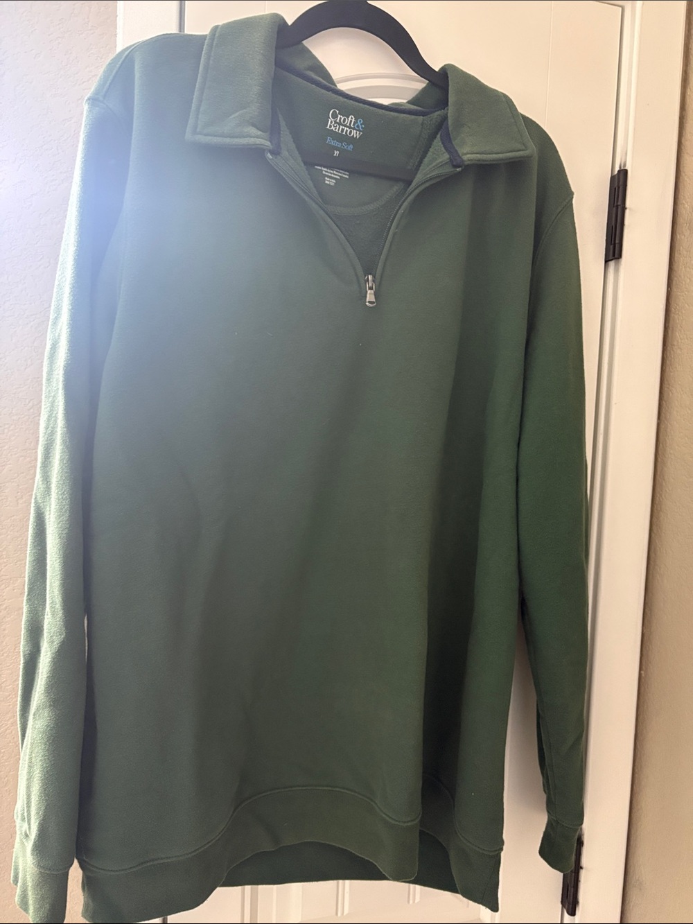 croft & barrow Men’s Forest Green Half-Zip Sweater